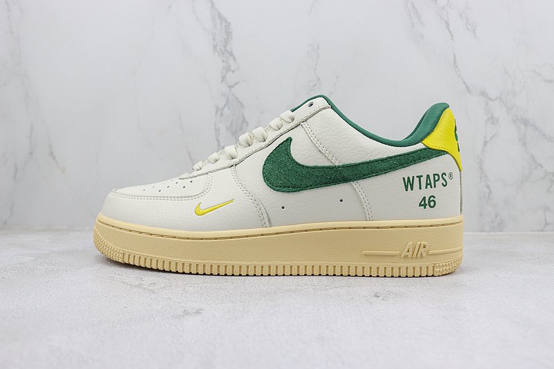 Off-White x Nike Air Force 1 Low "Light Grey/Green/Yellow" фото № 2