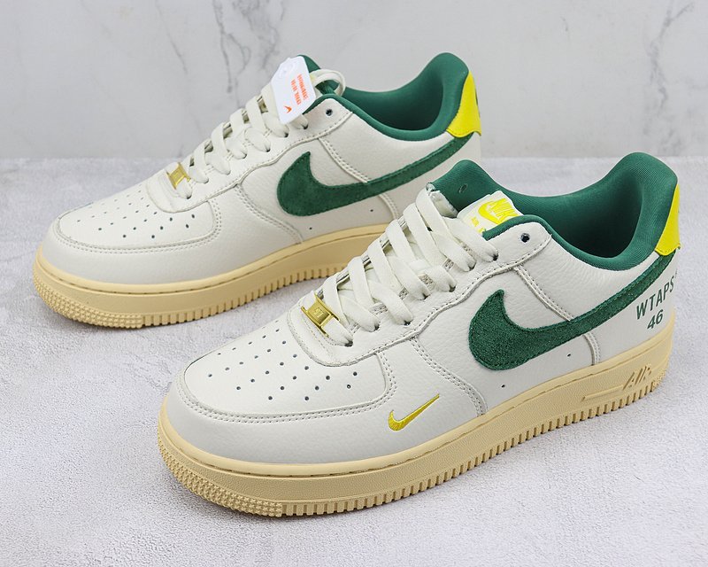 Off-White x Nike Air Force 1 Low "Light Grey/Green/Yellow" фото № 5