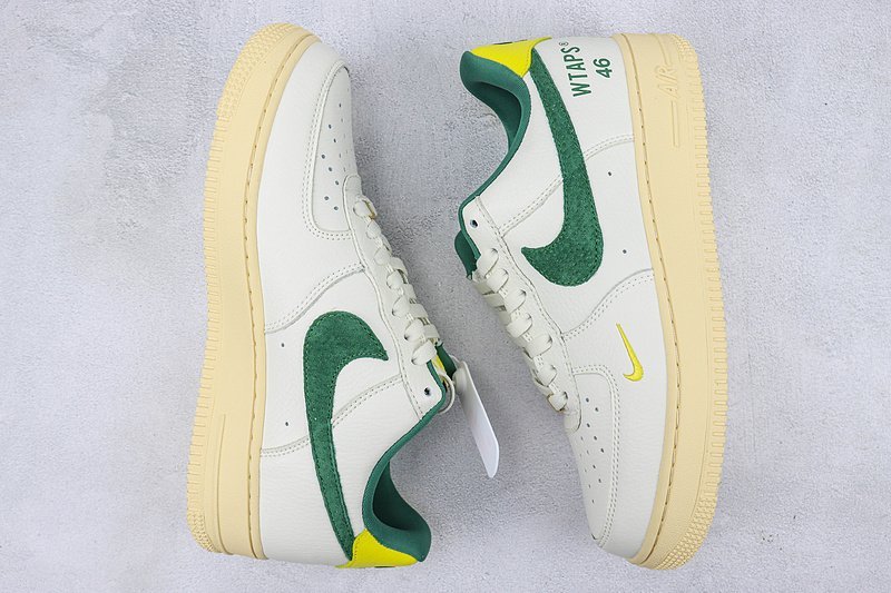 Off-White x Nike Air Force 1 Low "Light Grey/Green/Yellow" фото № 6