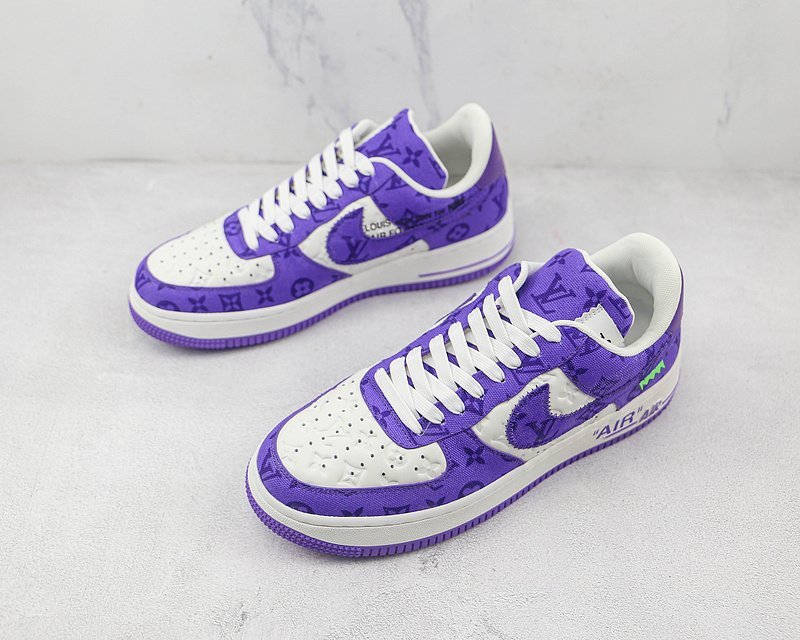 Louis Vuitton x Nike Air Force 1 Low "Purple/White" фото № 5
