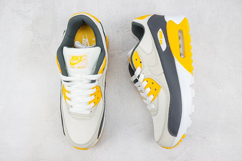 Nike Air Max 90 "White/Black/University Gold" фото № 6