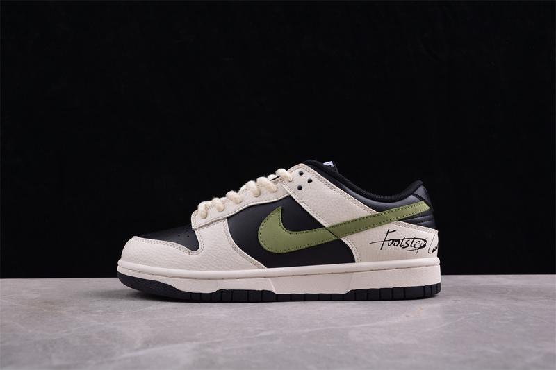 Footstep x Nike Dunk Low "Black/Green" фото № 5