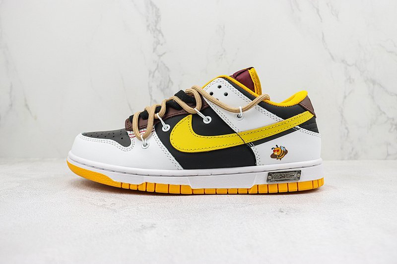 Nike SB Dunk Low "White/Black/Yellow" фото № 2