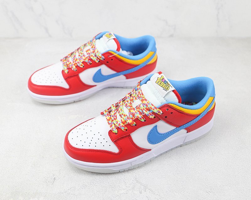 LeBron James x Fruity Pebbles x Nike Dunk Low "Red/Blue/White/Yellow" фото № 5