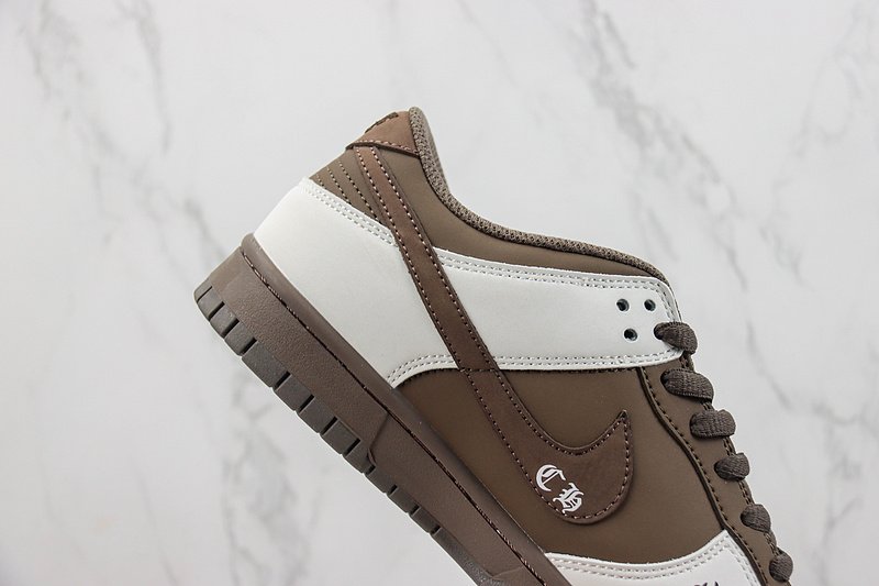 Chrome Hearts x Nike Dunk Low "White/Brown" фото № 3