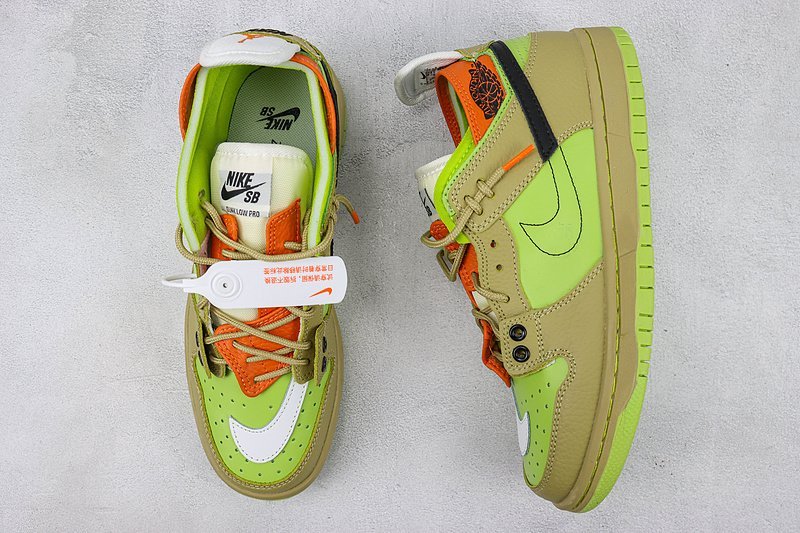 EJDER x Nike Dunk Low "Multi-Element/Green/Olive" фото № 6