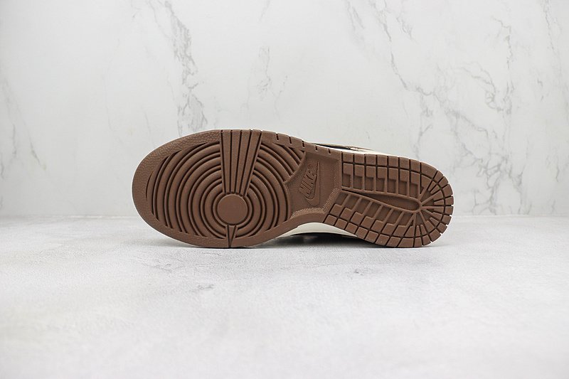 Nike Dunk Low Custom "Black/Dark Brown/Beige" фото № 8