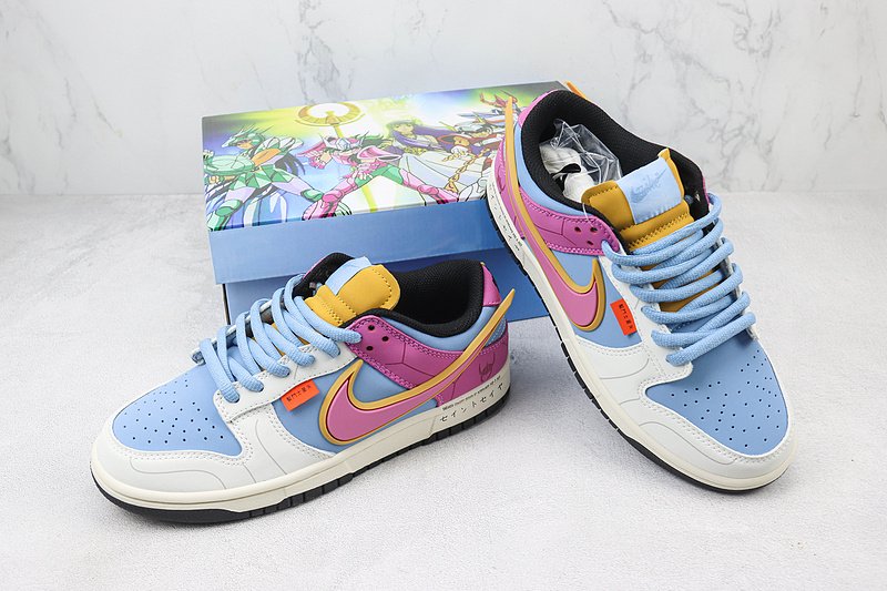 Saint Seiya x Nike Dunk Low "White/Blue/Crimson" фото № 7