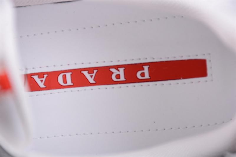 Prada Macro Re-Nylon Low Sneakers "White" фото № 8