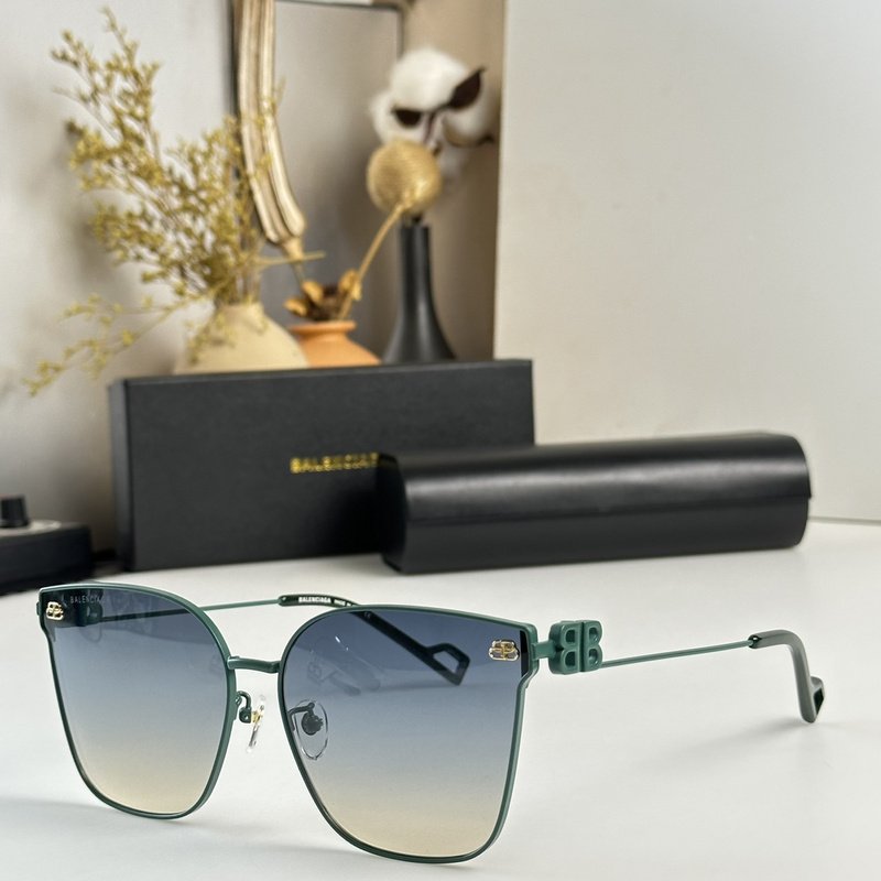 Солнцезащитные очки Balenciaga Thin Temples With Logo "Blue/Brown" фото № 2