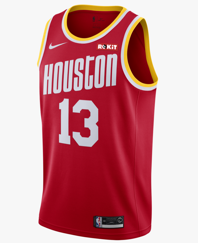Баскетбольная Джерси Nike X NBA Houston Rockets №13 James Harden "Red" фото № 3