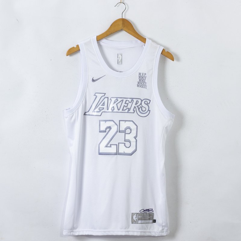Баскетбольная Джерси Nike Los Angeles Lakers 20 MVP №23 LeBron James "White" фото № 4