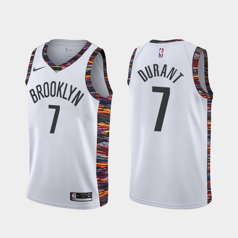 Баскетбольная Джерси Nike X NBA Brooklyn Nets 19-20 №7 Kevin Durant "White" фото № 7