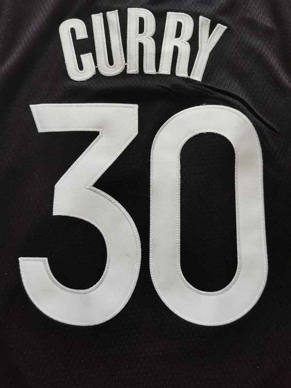 Баскетбольная Джерси Nike Golden State Warriors 19-20 №30 Stephen Curry With Logo "Black" фото № 2