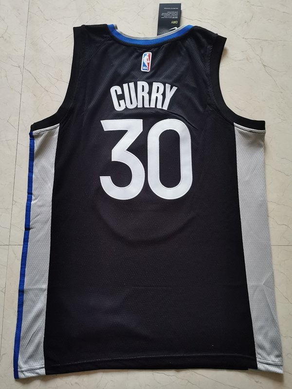 Баскетбольная Джерси Nike Golden State Warriors 19-20 №30 Stephen Curry With Logo "Black" фото № 3