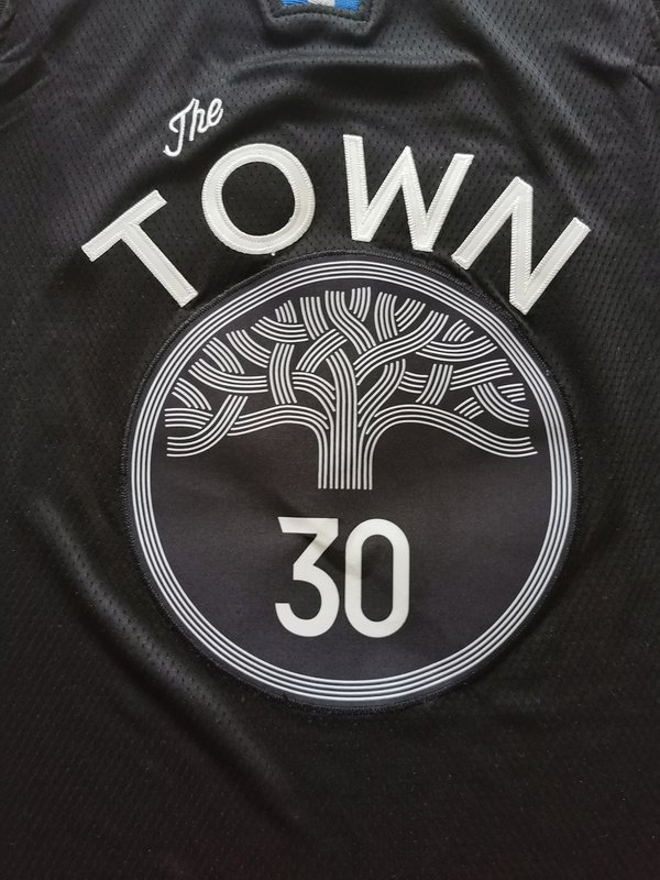 Баскетбольная Джерси Nike Golden State Warriors 19-20 №30 Stephen Curry With Logo "Black" фото № 6