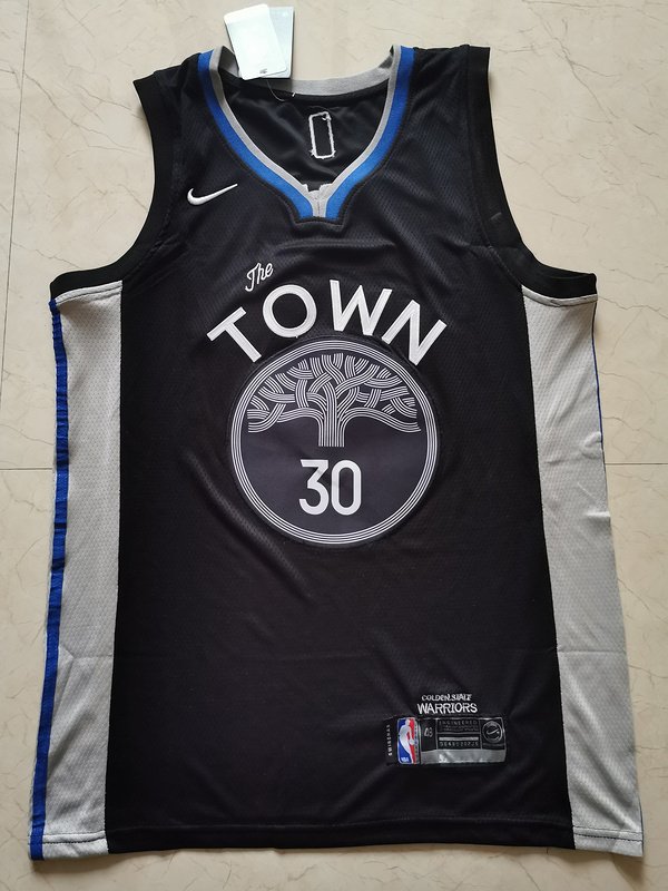 Баскетбольная Джерси Nike Golden State Warriors 19-20 №30 Stephen Curry With Logo "Black" фото № 8