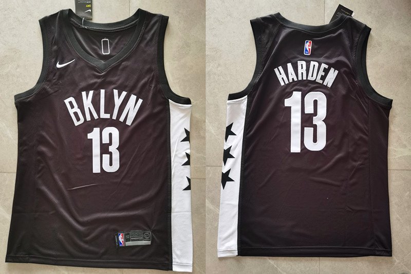 Баскетбольная Джерси Nike Brooklyn Nets 21 №13 James Harden "Brown" фото № 3