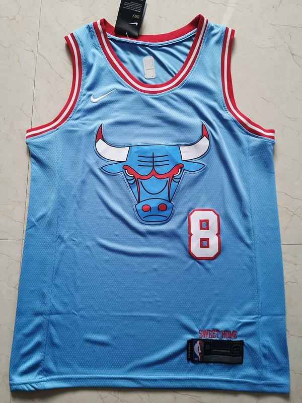 Баскетбольная Джерси Nike Chicago Bulls 19-20 №8 Zach LaVine "Blue" фото № 8