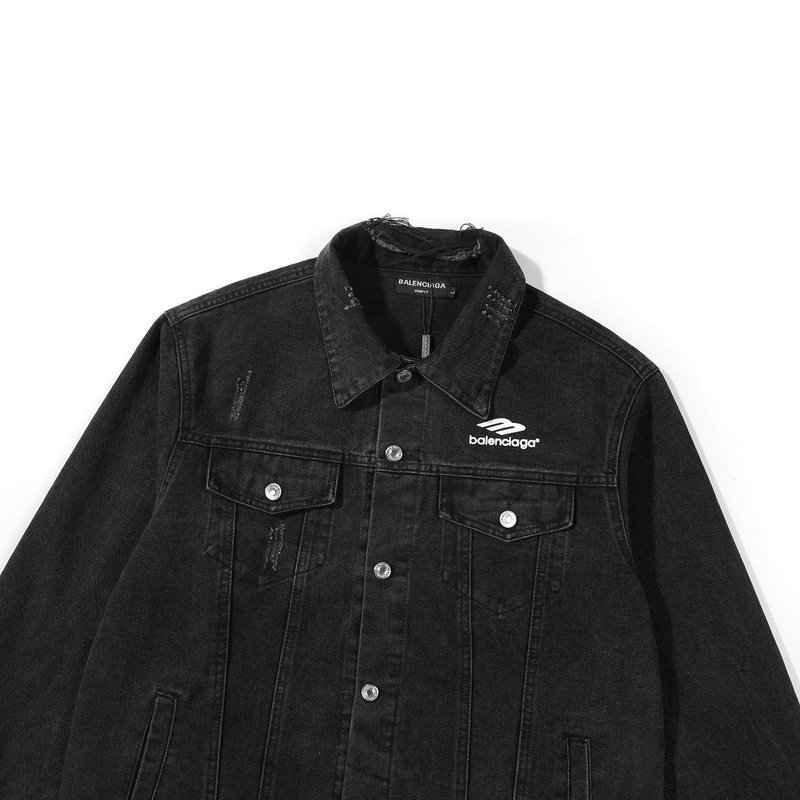 Джинсовая Куртка Balenciaga Daily Style "Black" фото № 7