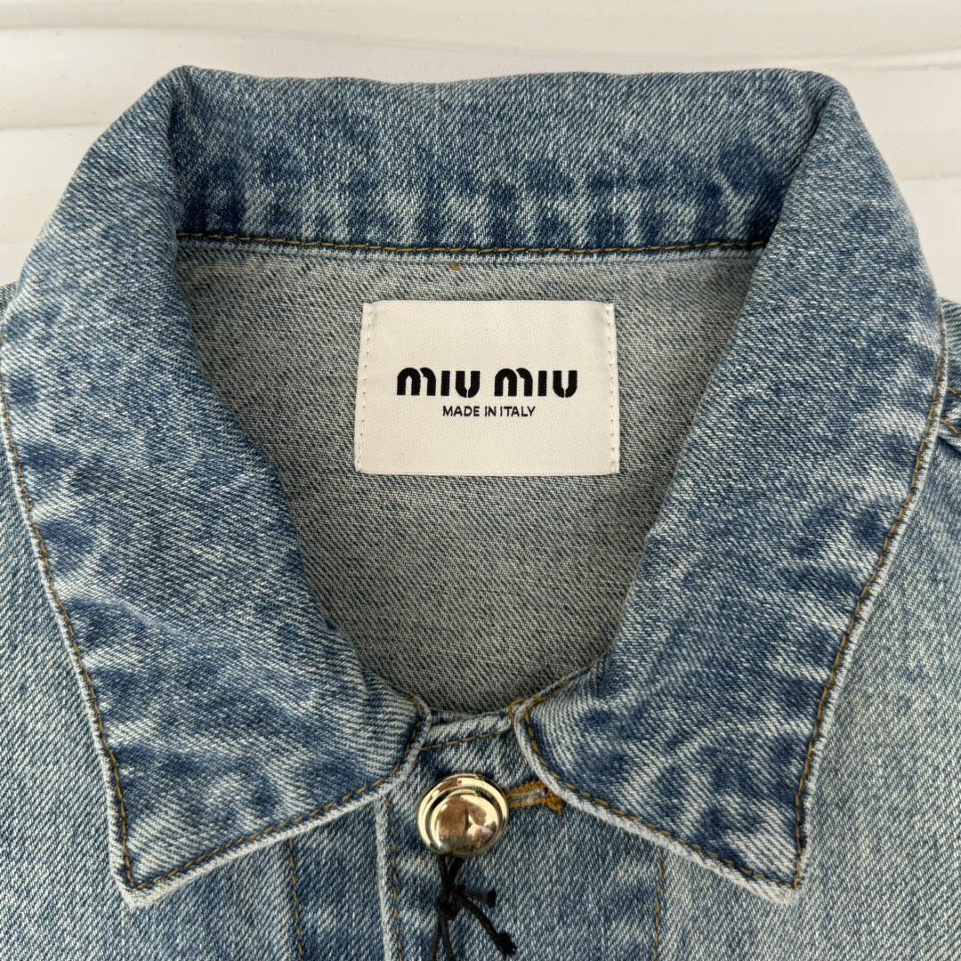 Куртка Burberry Frontside Clear Blue Logo Miu Miu "Blue" фото № 3