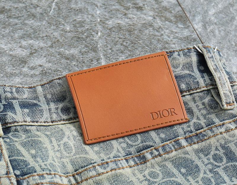 Джинсы Christian Dior Brown Stripe Logo "Blue" фото № 9