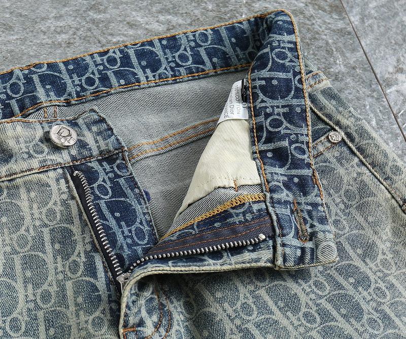 Джинсы Christian Dior Brown Stripe Logo "Blue" фото № 4