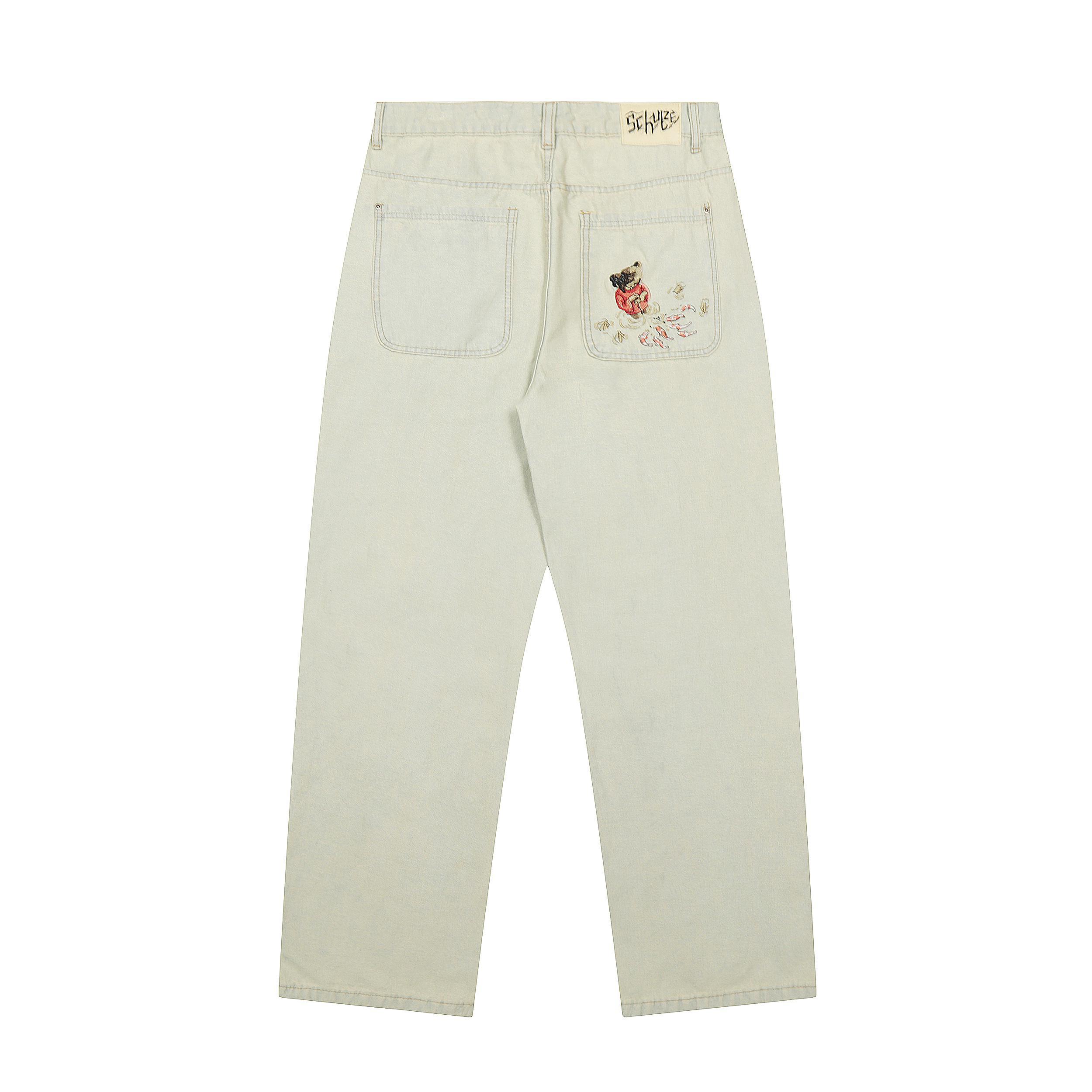 Джинсы Derschutze Stitch "Off-White/Pink" фото № 2