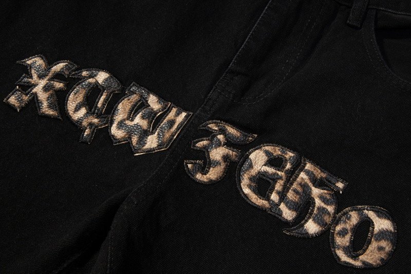 Джинсы Gallery Dept Leopard Stars "Black" фото № 8