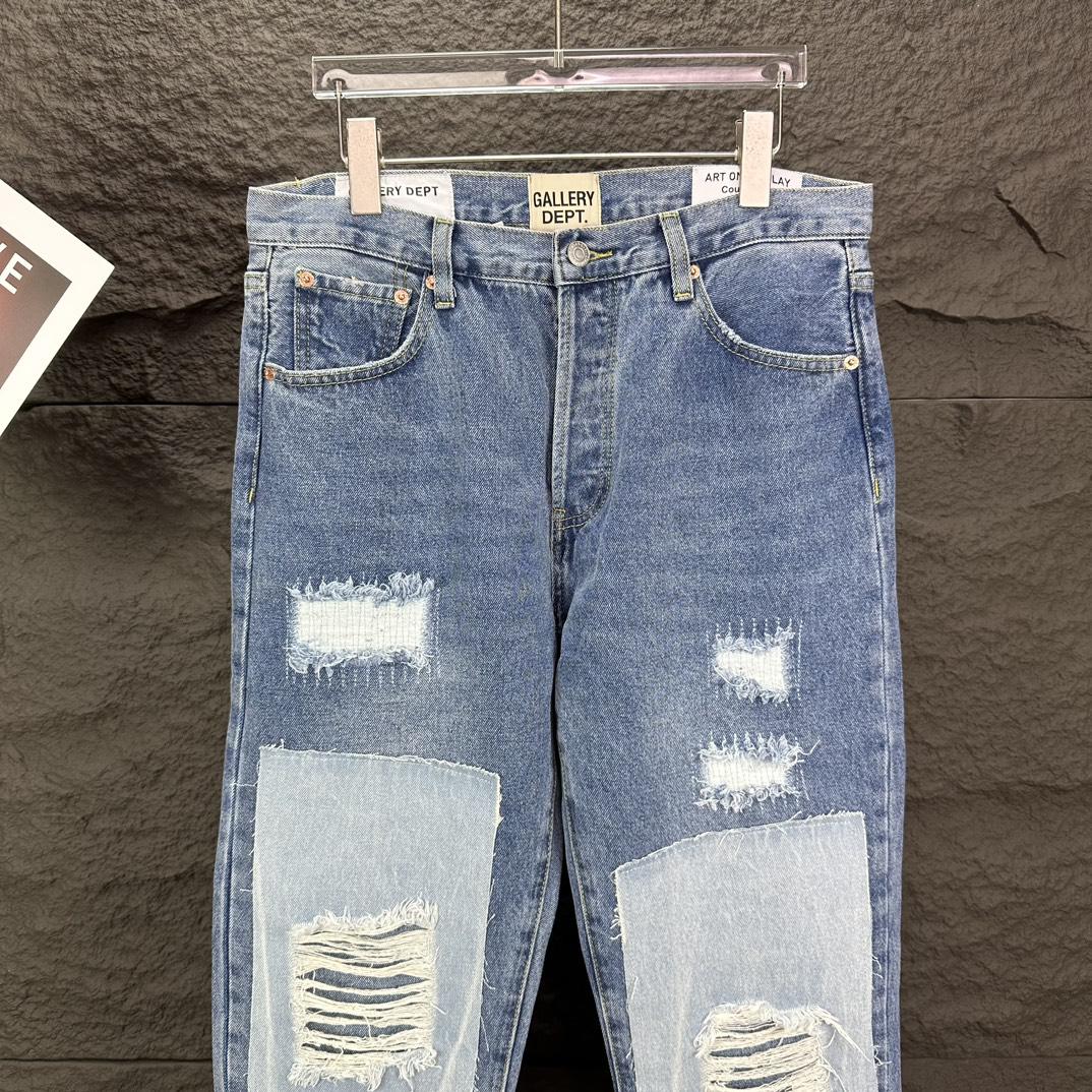 Джинсы Gallery Dept Light Blue Patches "Blue" фото № 3