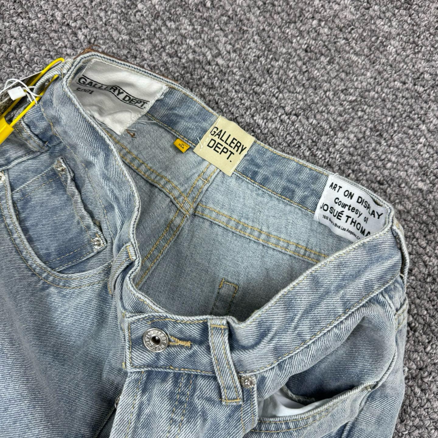 Джинсы Gallery Dept x Chrome Hearts Denim "White Cross" фото № 7