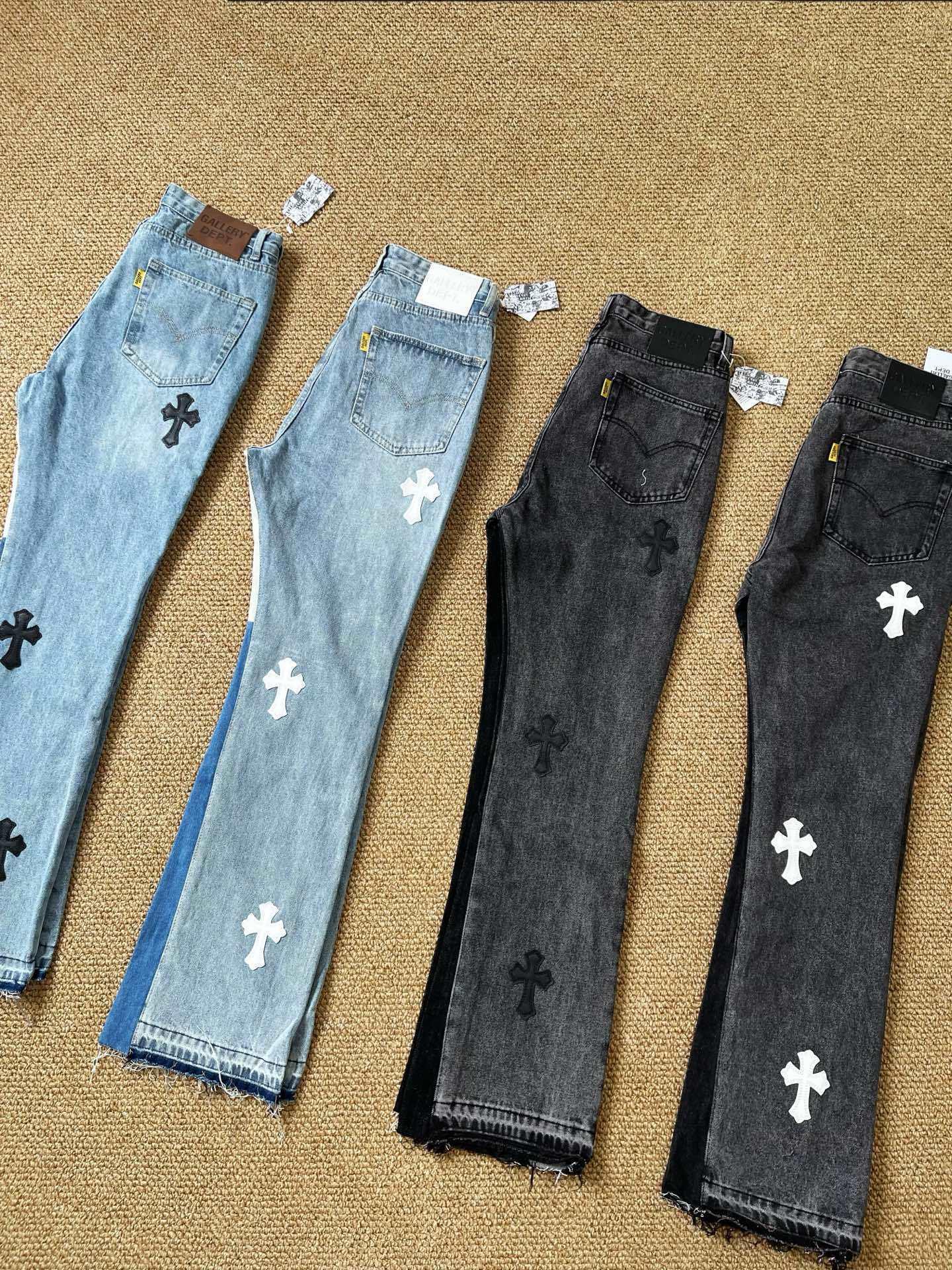 Джинсы Gallery Dept x Chrome Hearts White Cross "Denim" фото № 5