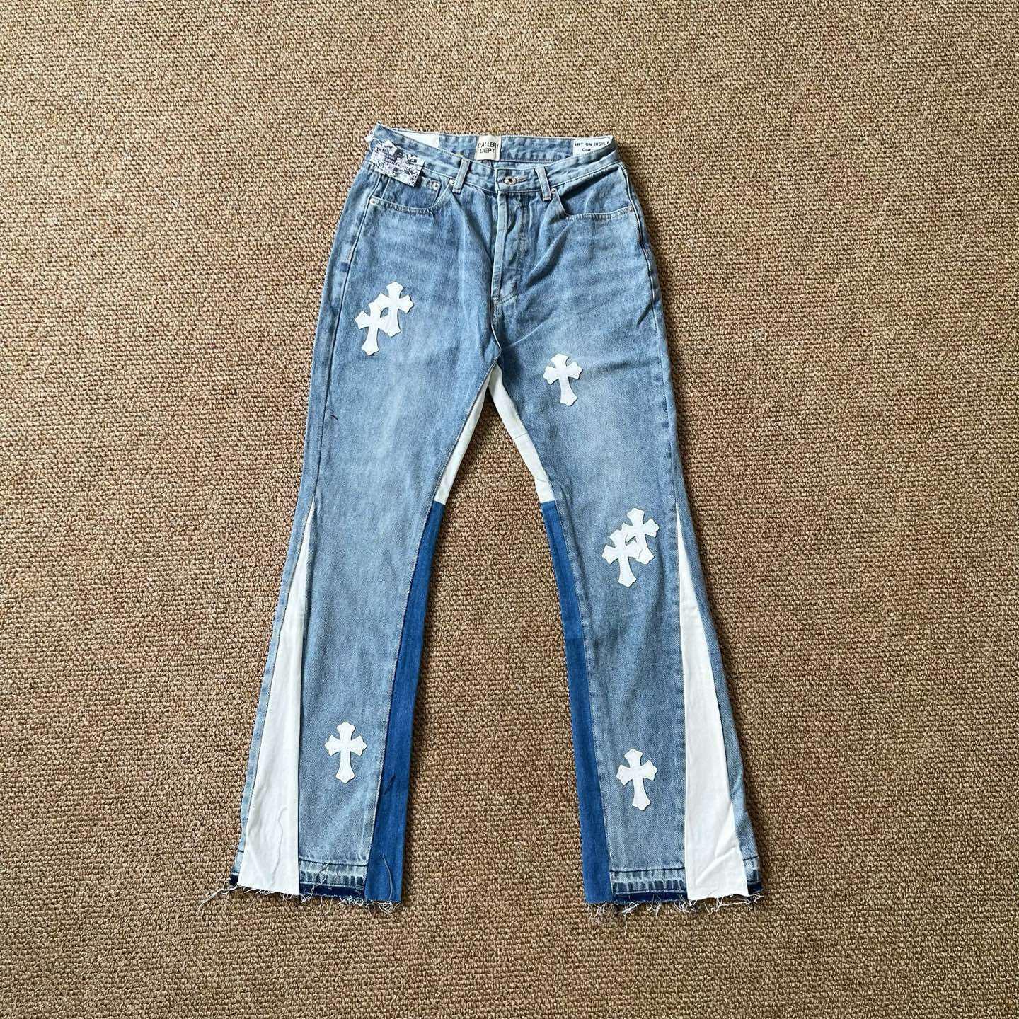 Джинсы Gallery Dept x Chrome Hearts White Cross "Denim" фото № 2