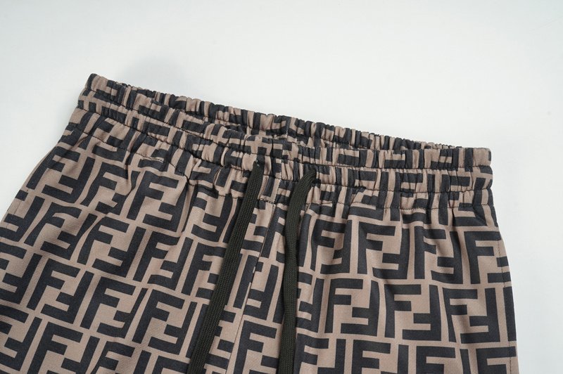 Штаны Fendi With Black Letter Print "Brown" фото № 7
