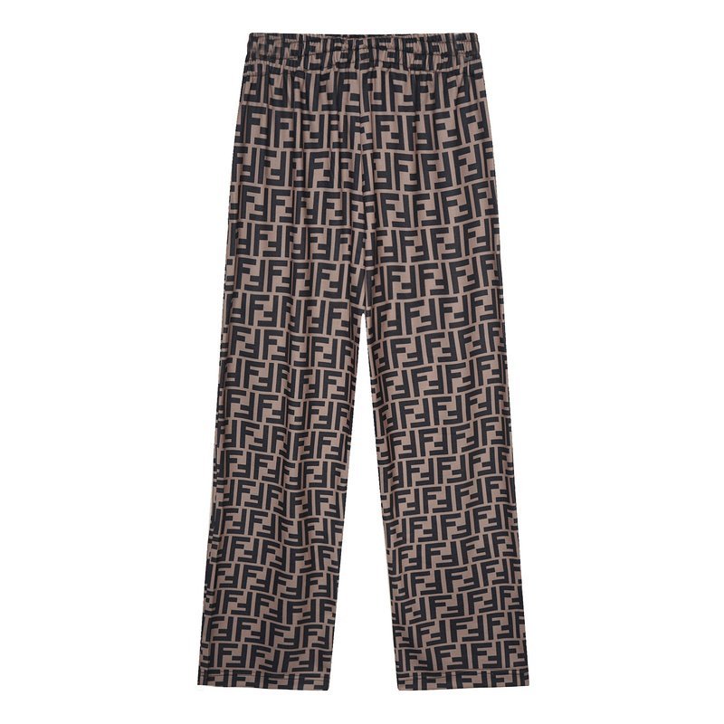Штаны Fendi With Black Letter Print "Brown" фото № 8