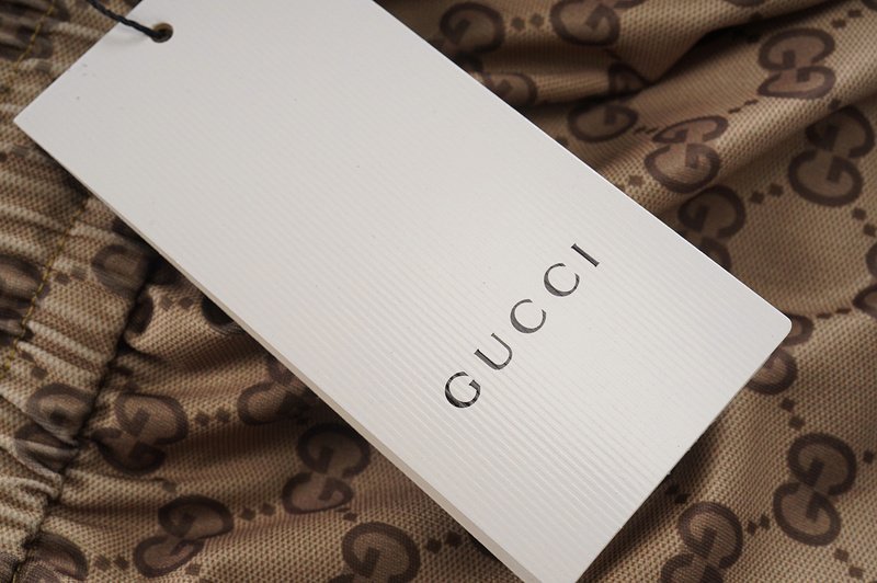 Штаны Gucci Brand Print "Brown" фото № 3