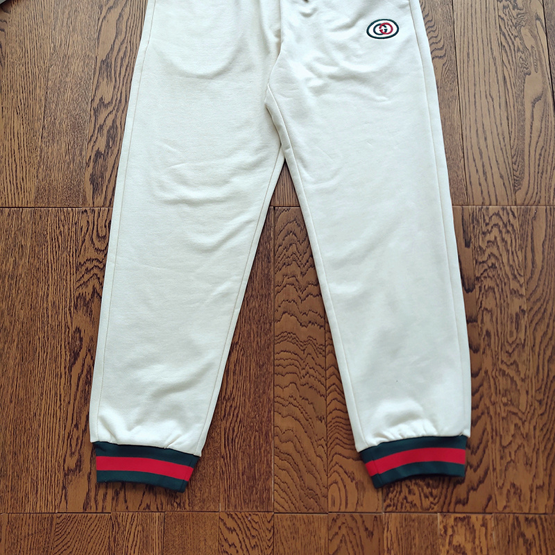 Штаны Gucci Striped Bottom "White" фото № 8