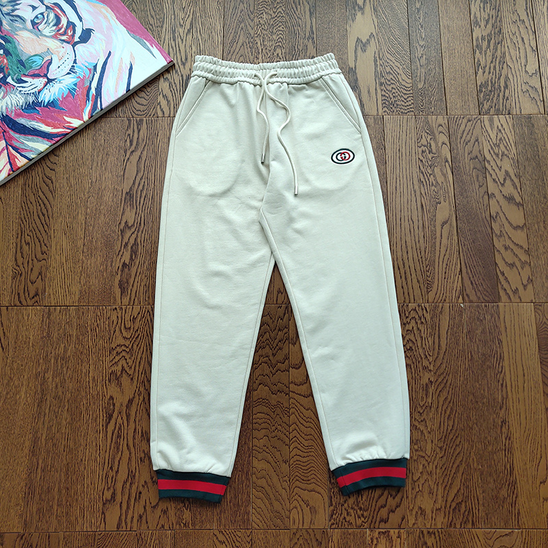 Штаны Gucci Striped Bottom "White" фото № 2