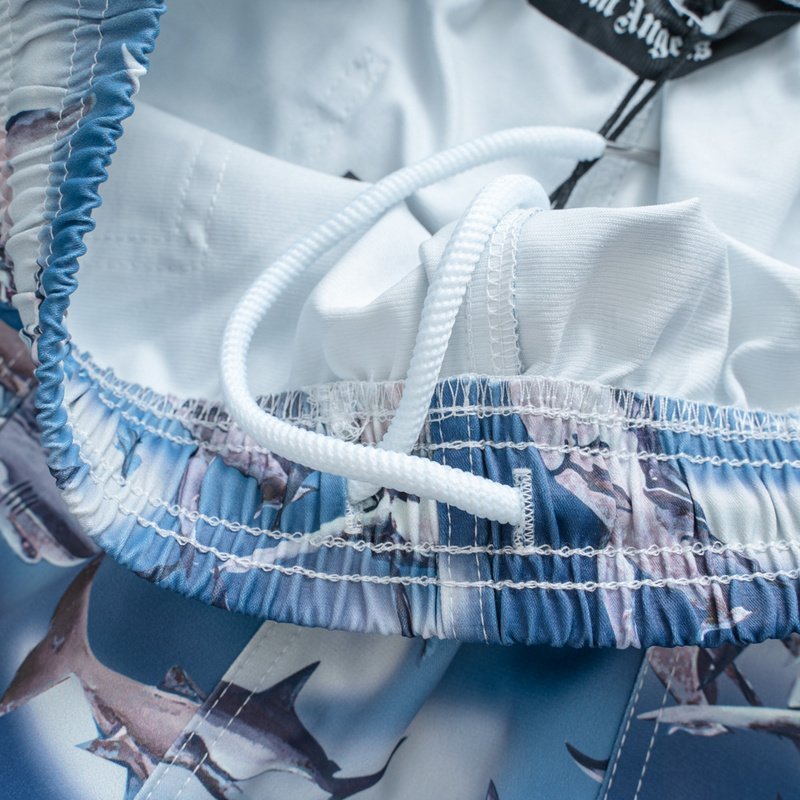 Штаны Palm Angels With Text Logo Patch "Blue" фото № 5