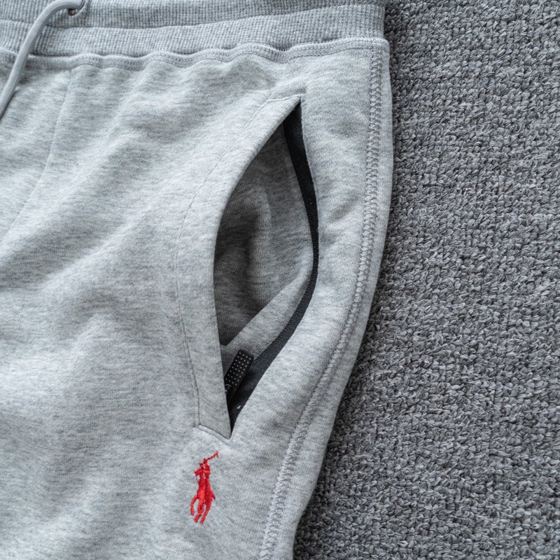 Штаны Ralph Lauren With Red Logo "White/Gray" фото № 8