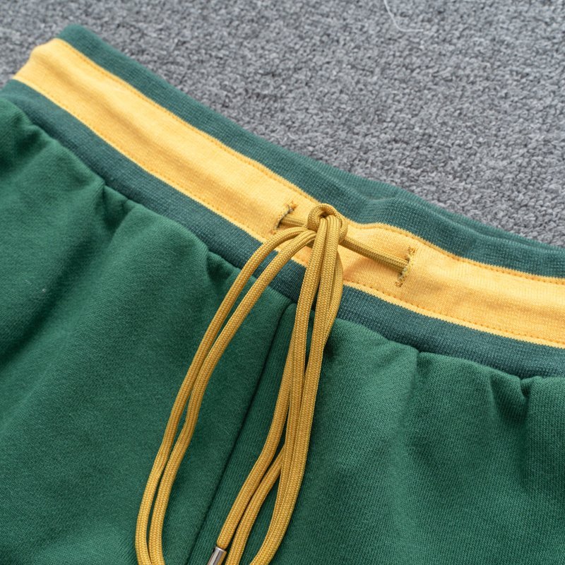 Штаны Rhude On A Yellow Elastic Band With White Stripes "Green" фото № 4