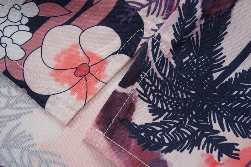 Рубашка Amiri Palm Trees And Fish Print "Red" фото № 4