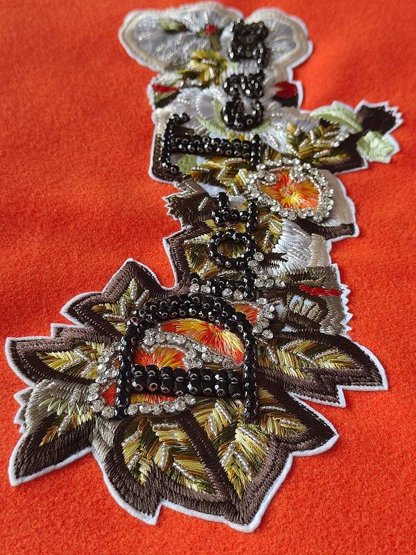 Бомбер Christian Dior Frontside Logo Black Rhinestones "Red" фото № 6