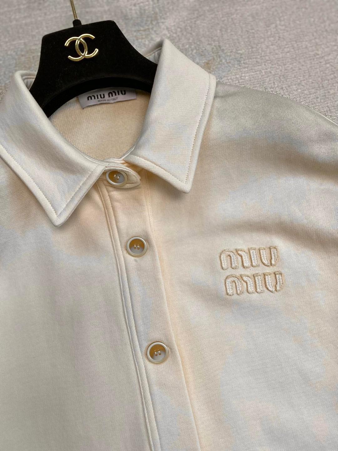 Бомбер Miu Miu Frontside Beige And Brown Logo Miu Miu "Beige" фото № 8