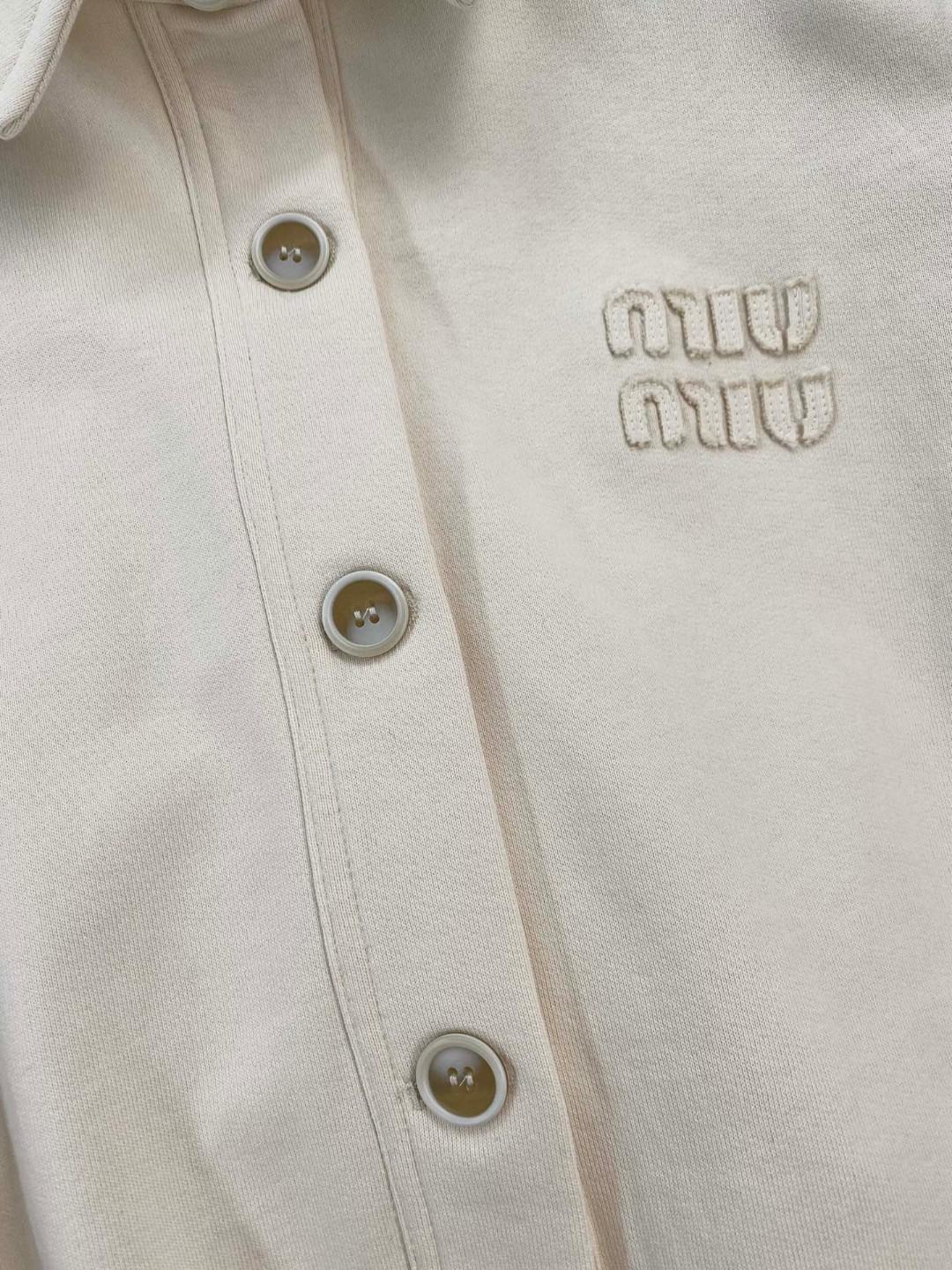 Бомбер Miu Miu Frontside Beige And Brown Logo Miu Miu "Beige" фото № 2