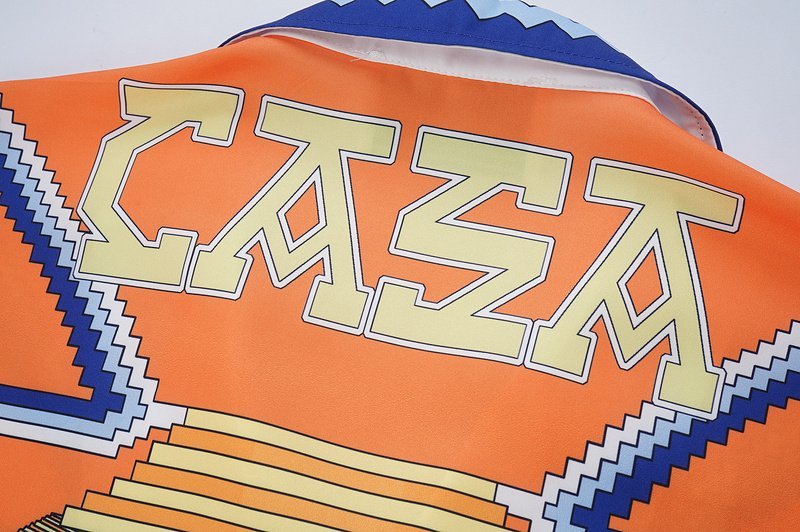 Рубашка Casablanca Zigzag Decoration "Orange" фото № 4