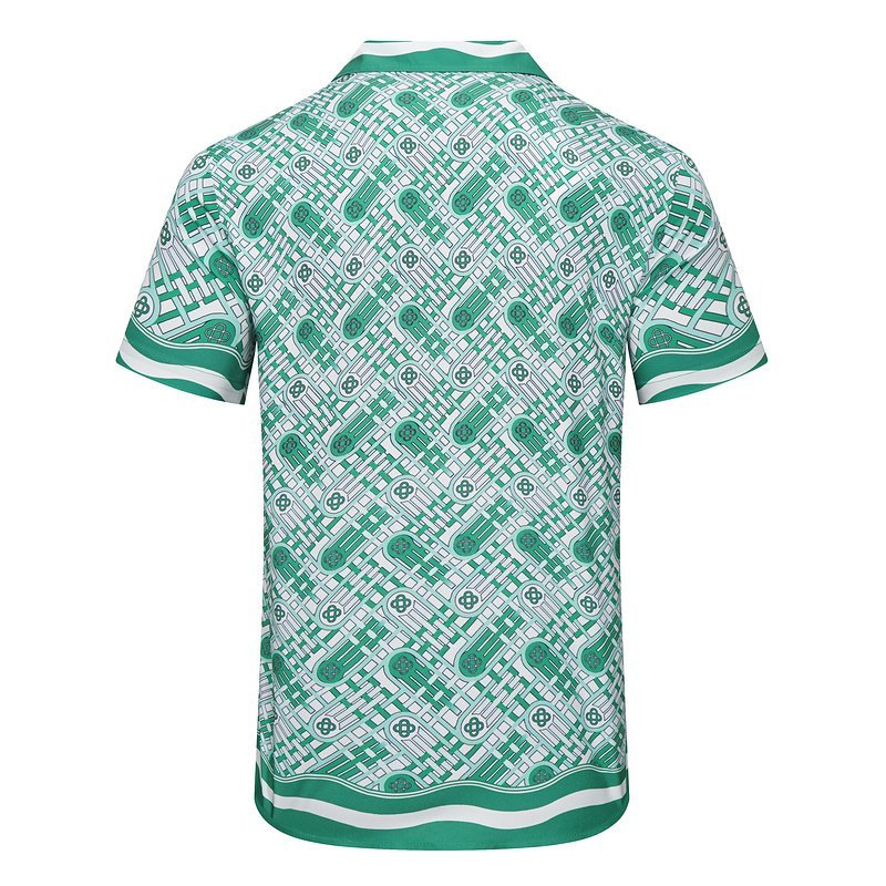 Рубашка Casablanca Orbit Print And Waves Edge Decoration "Green" фото № 2