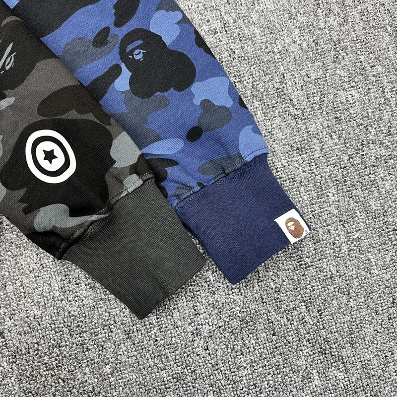 Худи A Bathing Ape Toothy Hood ZIP "Black/Blue" фото № 6