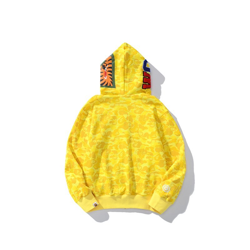 Худи A Bathing Ape Shark Monkey Print "Yellow" фото № 2