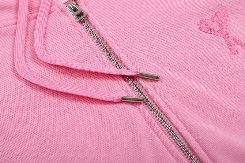 Худи Amiri Heart And Letter — Logo ZIP "Pink" фото № 3